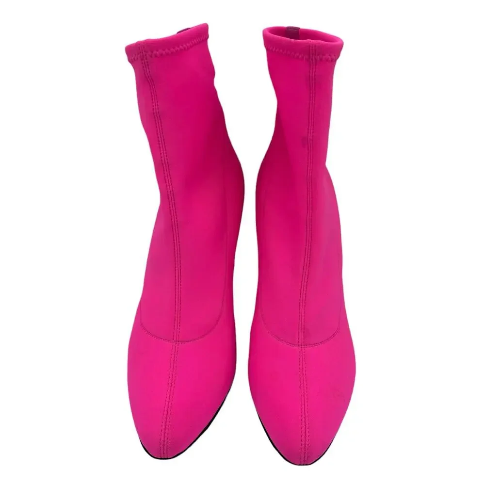 Giuseppe Zanotti Pink Stretch Sock Booties 39 4" Heel - Picture 12 of 15